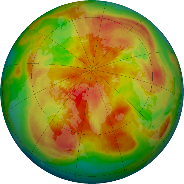 Arctic ozone map for 04 April 2002